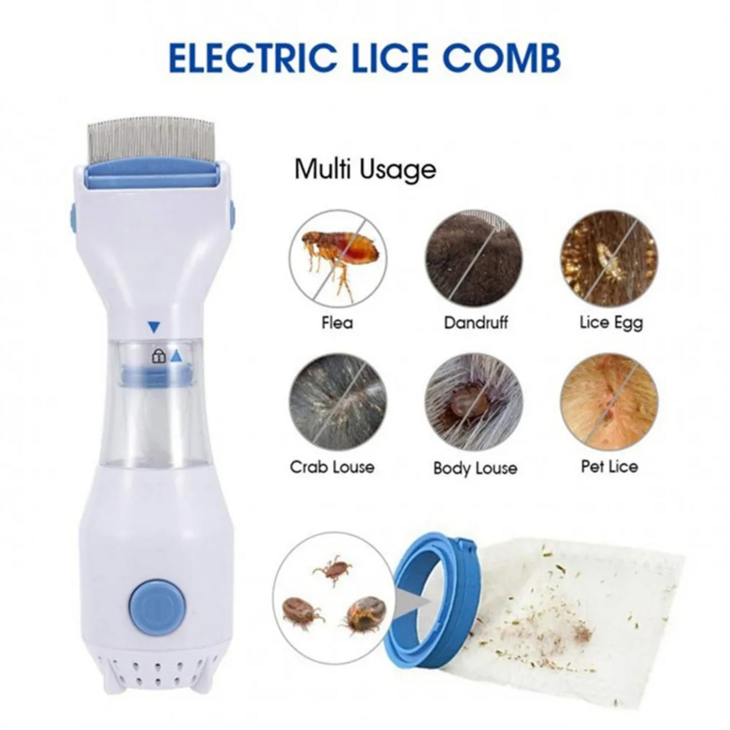 New V Comb Electric Head Lice Treatment